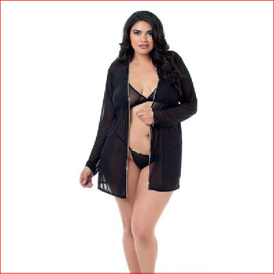 Robe with Matching Bra & Pant Set 2X