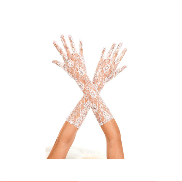 Lace Gloves White