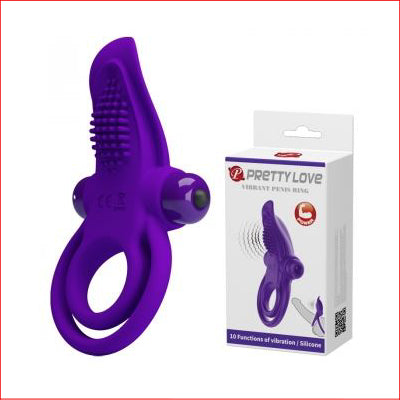 Pretty Love Vibrant Penis Ring Purple