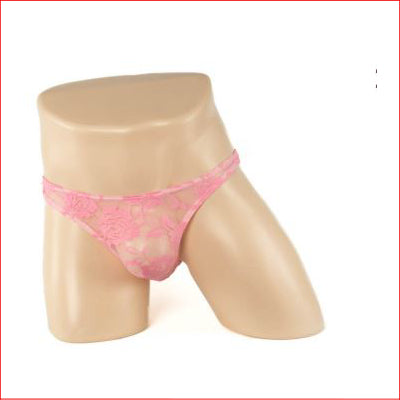 210 Mens Lace G-String Pink
