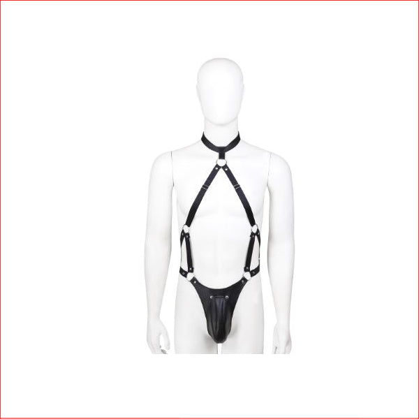 Mens Wet Look G with Harness