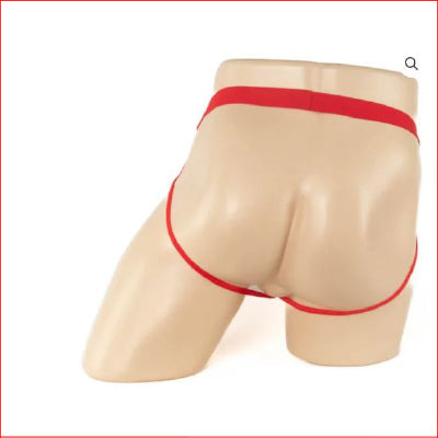 232 Mens Mesh JockStrap Red Large