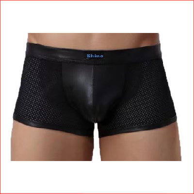240 Mens Mesh Boxer w WetLook Pouch M