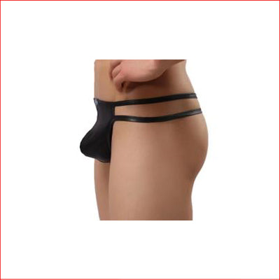 244 Mens Double G-String M Black