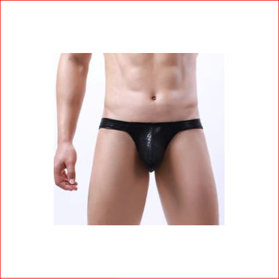 248 Mens Snakeskin Brief Black Medium
