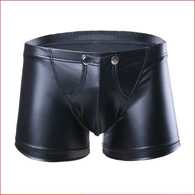 252 Mens Button Up Boxers Large Black