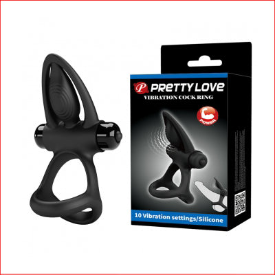 Pretty Love Black Vibrating Cock Ring