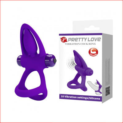 Pretty Love Purple Vibrating Cock Ring