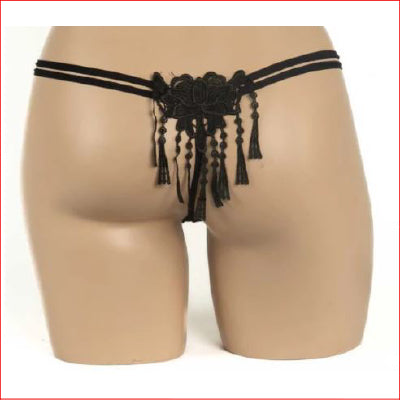 Tassel G-String Black O/S