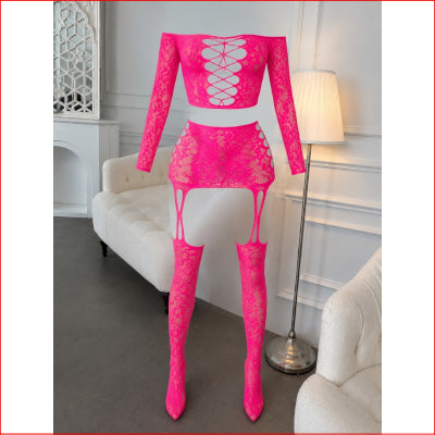 Gorgeous Hot Pink 2pce Stretch Set O/S