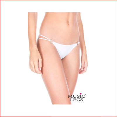O-Ring Back Bow Panty White OS