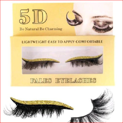 Glossy 5D Eyeliner Lashes Yellow
