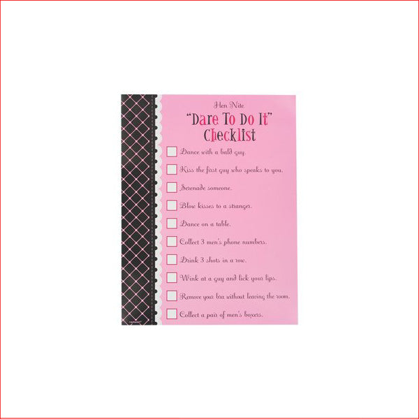 Bachelorette Dare To Do Checklist d