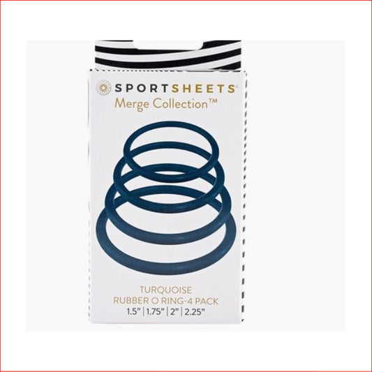 Sportsheets Turquoise O Ring - 4 Pack