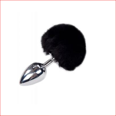 Alive Metal Fluffy Plug Black Small