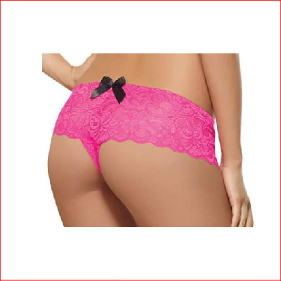 Open Crotch Boy Short Hot Pink Medium