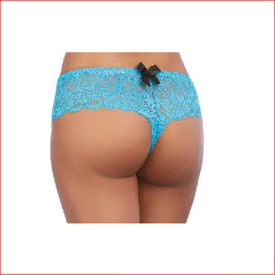Open Crotch Boy Short Turquoise Large