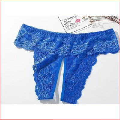 Lace Crutchless Royal Blue 16-18