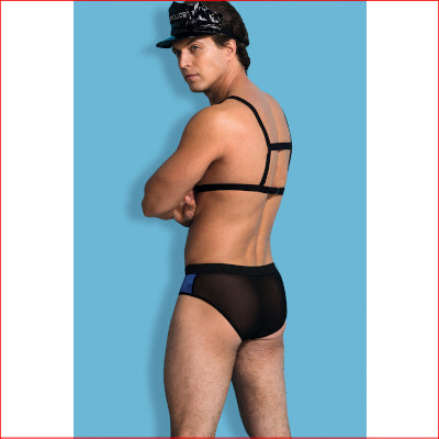 Police Officer - Hat, Harness & Brief S/M