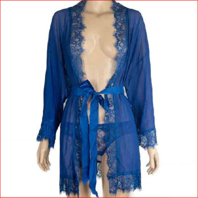 2000b Alison Lace Brunch Coat Blue Queen