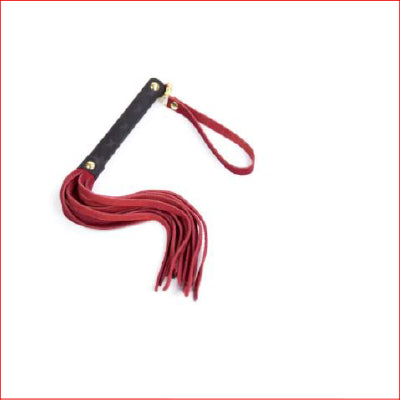 Suede Flogger Toggle Handle Red