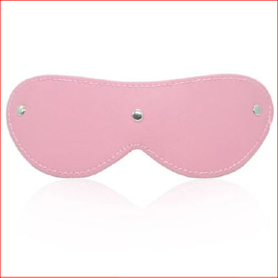 b102 Faux Leather Stud Blindfold Pink