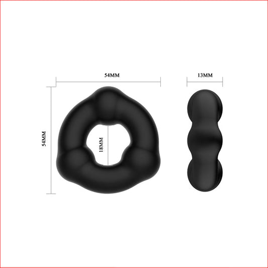 Crazy Bull Ribbed cock ring 54mm x 18mm