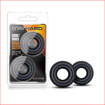 Stayhard Donut Rings Over Sized Black