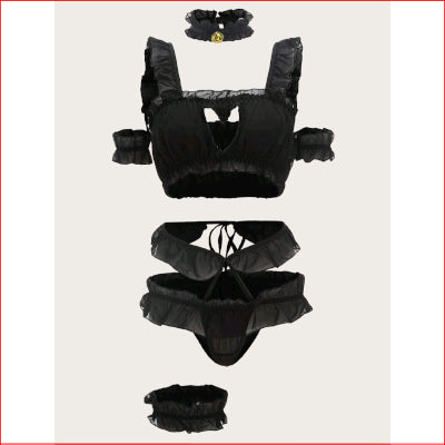 Mens Cute Black Kawaii Set with Choker