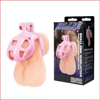 Blue Line Small Pink Humiliation Cock Cage Pink