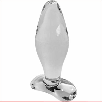 Glass Tapered Anal Plug Clear