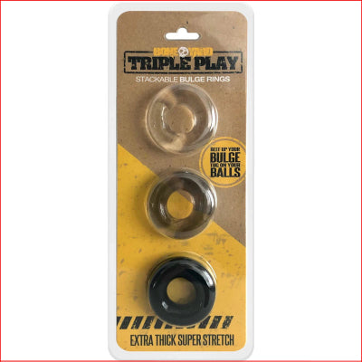 Triple Play Stackable Bulge Rings