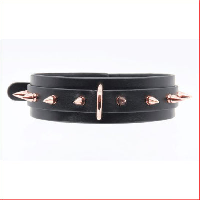 Spiked Faux Leather Collar