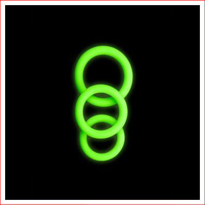 3Pk Cock Ring Set - Glow in the Dark