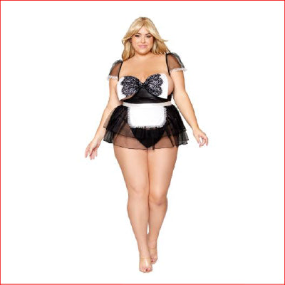 Dreamgirl Babydoll Maid Apron & G PLUS