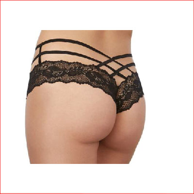 Dreamgirl Strappy Thong S/M Black