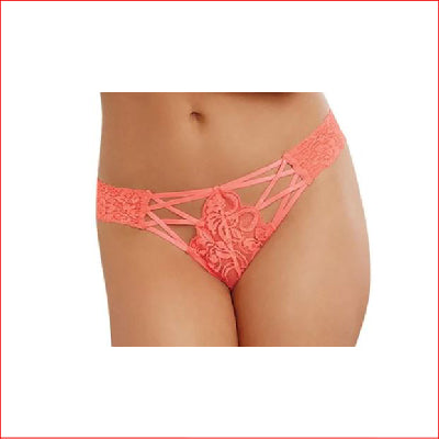 Dreamgirl 1435 CrissX Lace Coral Large