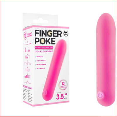 Finger Poke Silicone 3.5" Bullet Pink