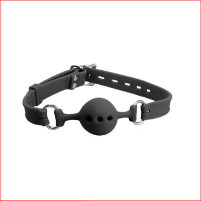 Petite Breathable Silicone Gag Black