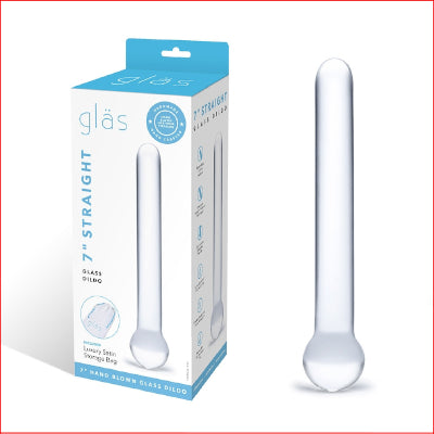 Glass Straight Dildo 7"