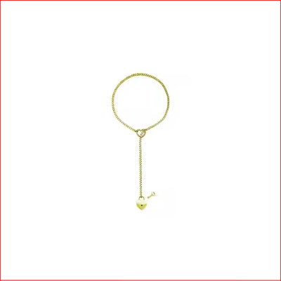 Heart Chain Choker Collar Gold