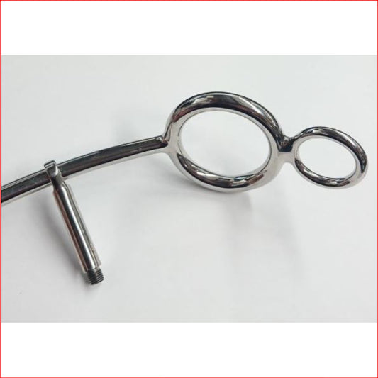 Steel Anal Hook w/ Cock Ring Sm