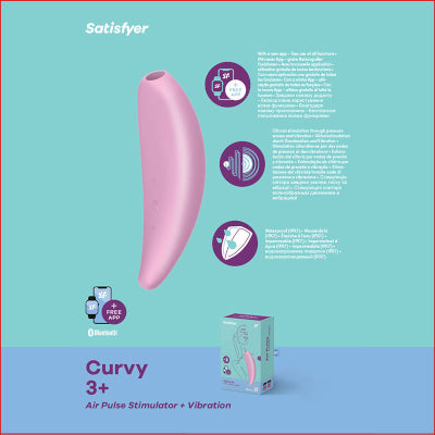 Satisfyer Curvy3+ App Compatible Air Pulse Pink