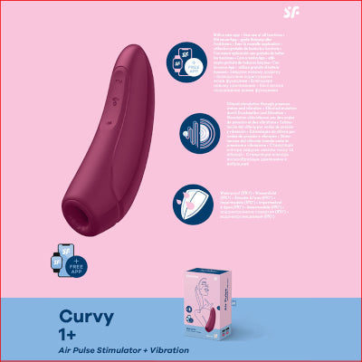 Satisfyer Curvy1+ App Compatible Air Pulse Rose