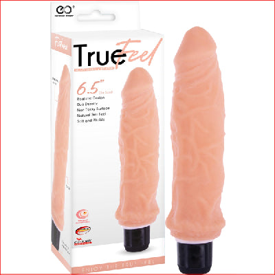 True Feel Ribbed 6.5" Flesh