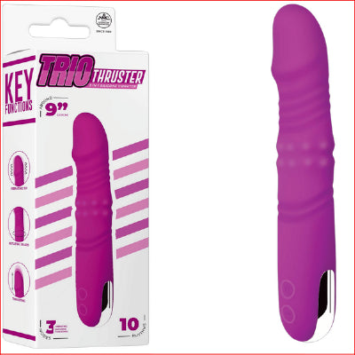 Trio - 3 In 1 Silicone Vibrator purple