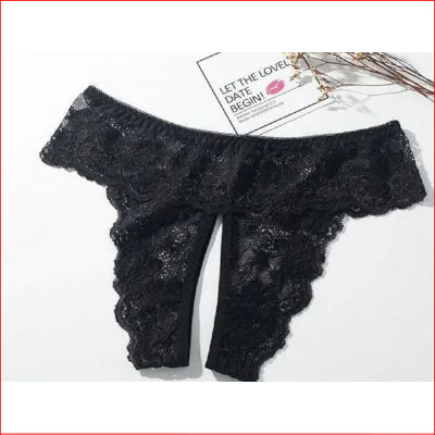 Lace Crutchless Black 16-18