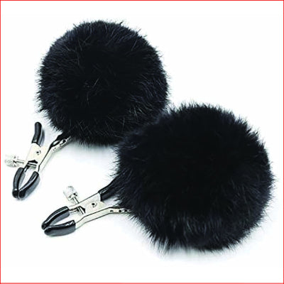 Sexy AF Clamp Couture Puff Balls Black
