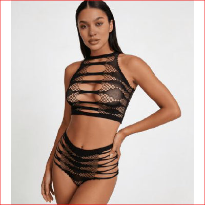 Strappy Two Piece Set Black O/S