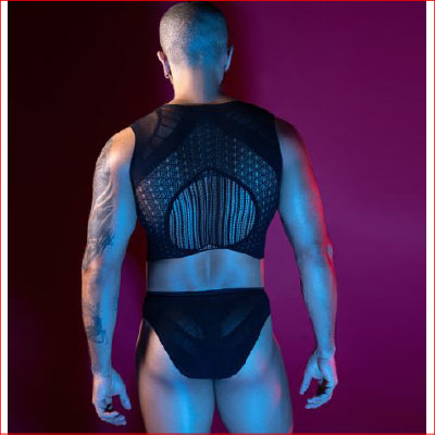 "Stripe" Singlet & Brief Set